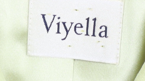 Viyella Women's Green Jacket Size 12, Full Zip Mid-Length