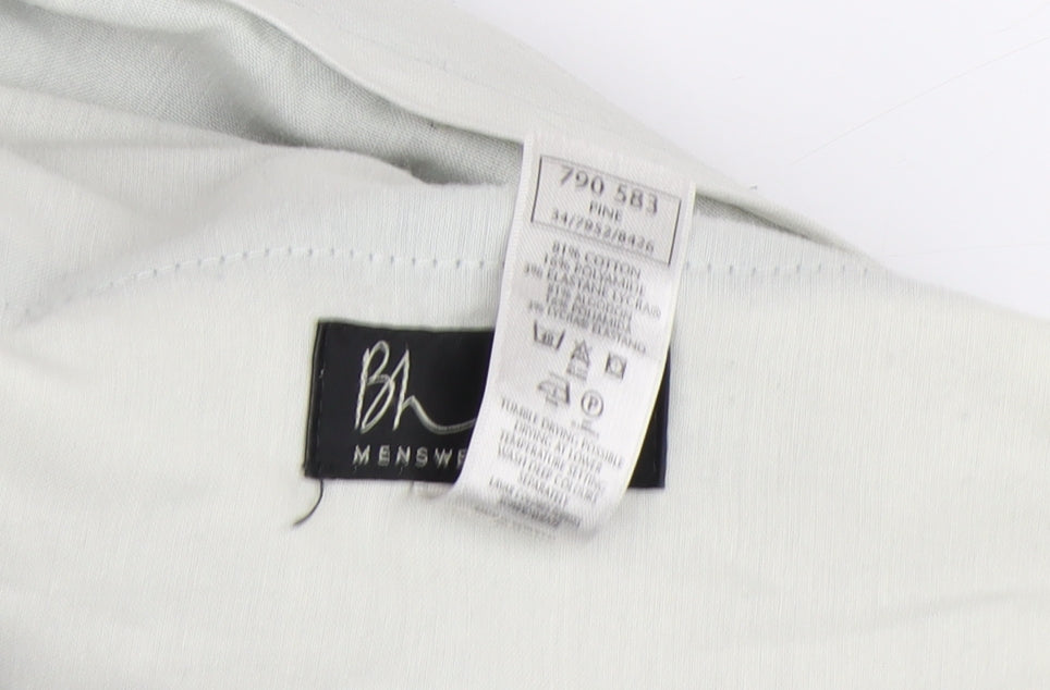 BHS Men's Blue Corduroy Trousers Size 38