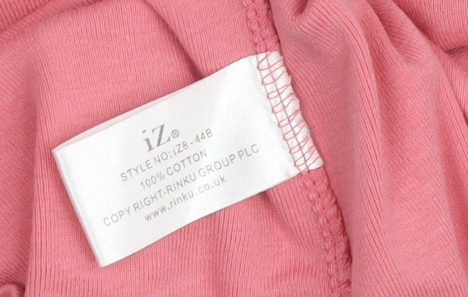 iZ Women's Pink M T-Shirt, Short Sleeve, Summer