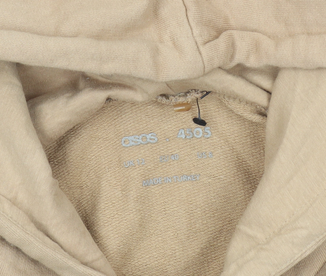ASOS Women's Beige Pullover Hoodie Size 12