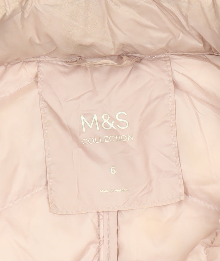 Marks & Spencer Women’s Pink Puffer Jacket Size 6
