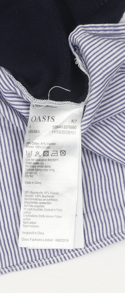 Oasis Women's Black Cotton Blend Pullover S