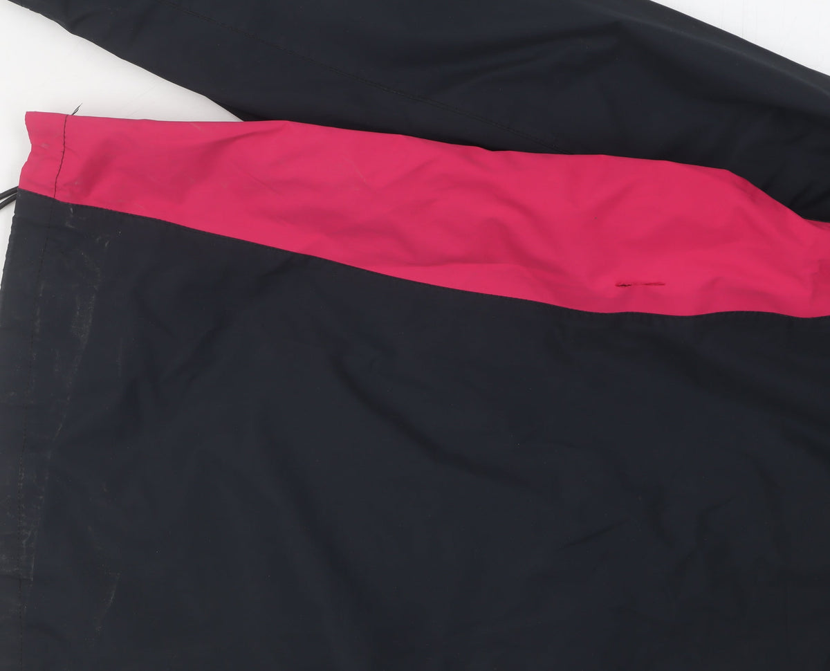Technolayer Women's Black Lightweight Waterproof Hooded Jacket Size 12