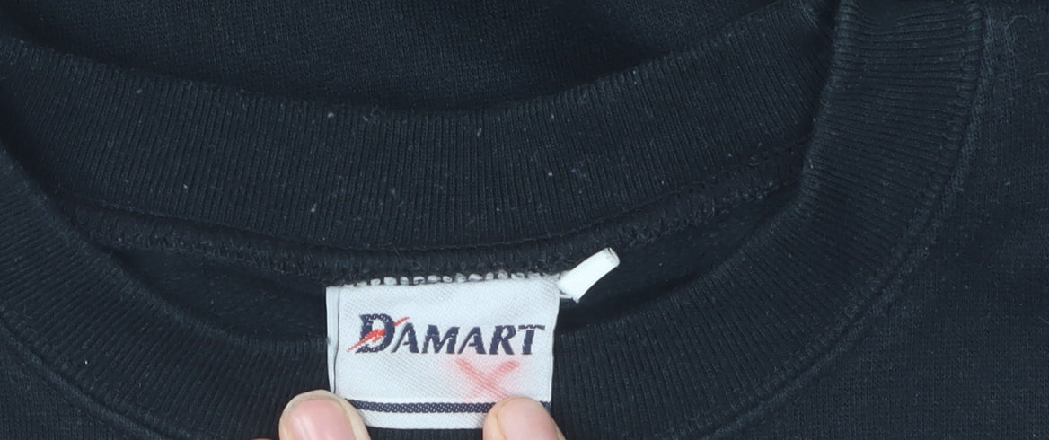 Damart Unisex Black Pullover Sweatshirt L Classic