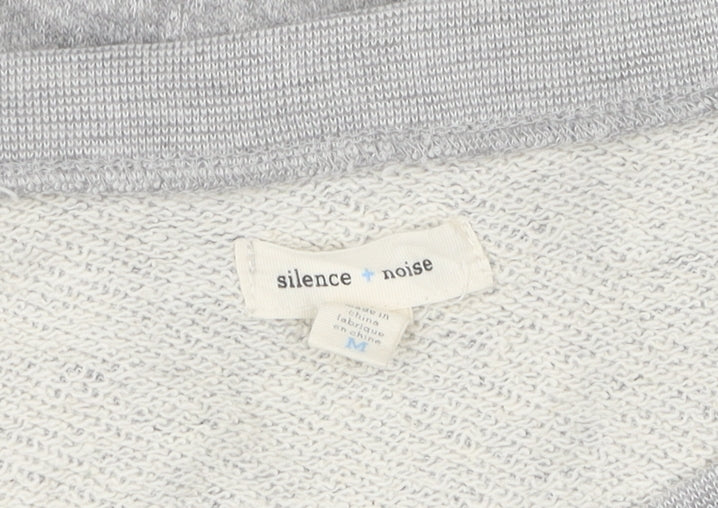 Silence + Noise Women's Grey Sequin Pullover Jumper M