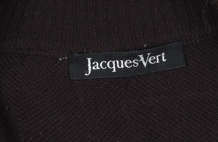 Jacques Vert Women's XL Brown Full Zip Jumper