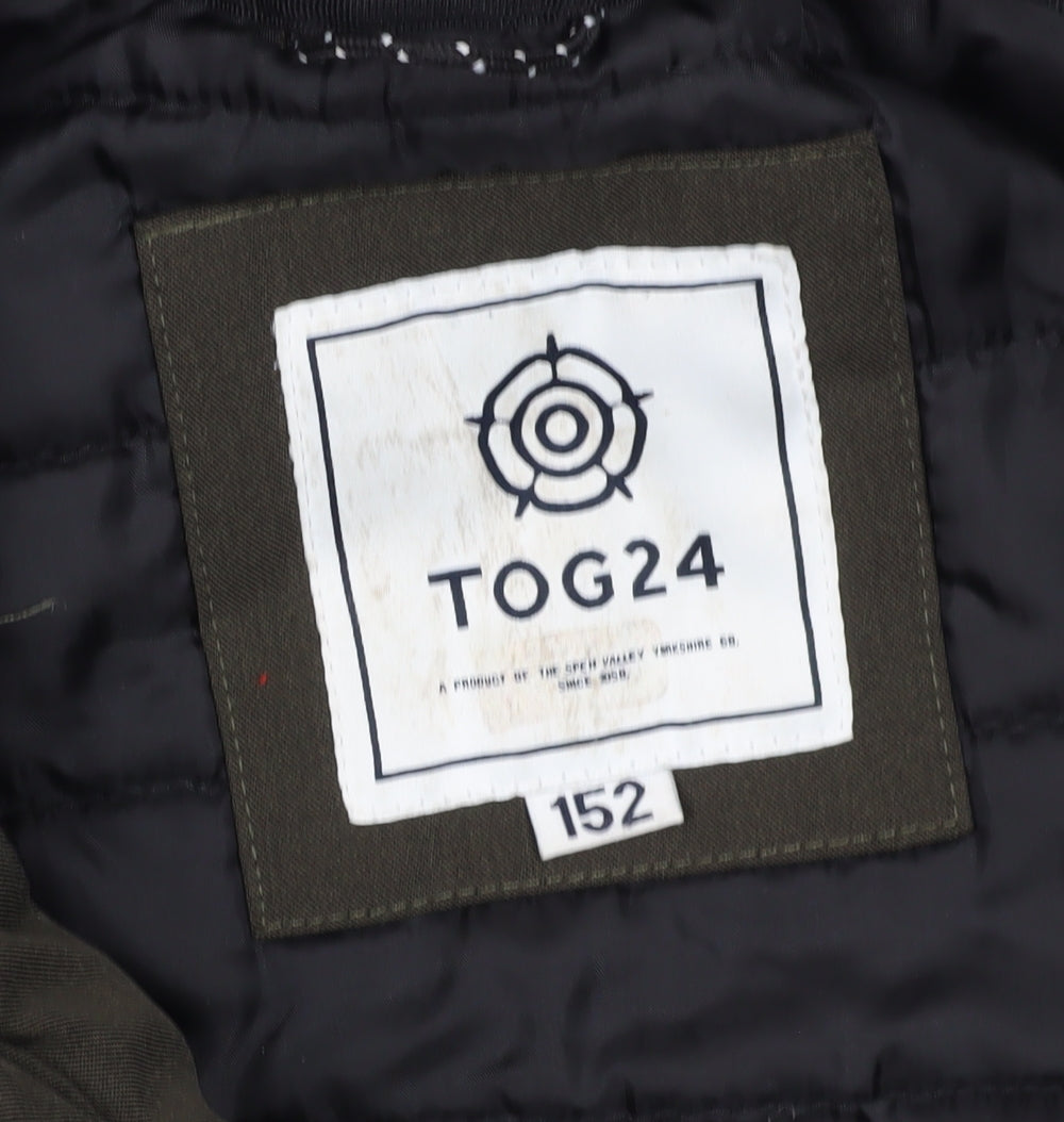 TOG 24 Boys Green Basic Jacket - Size 24, Lined & Zip Closure