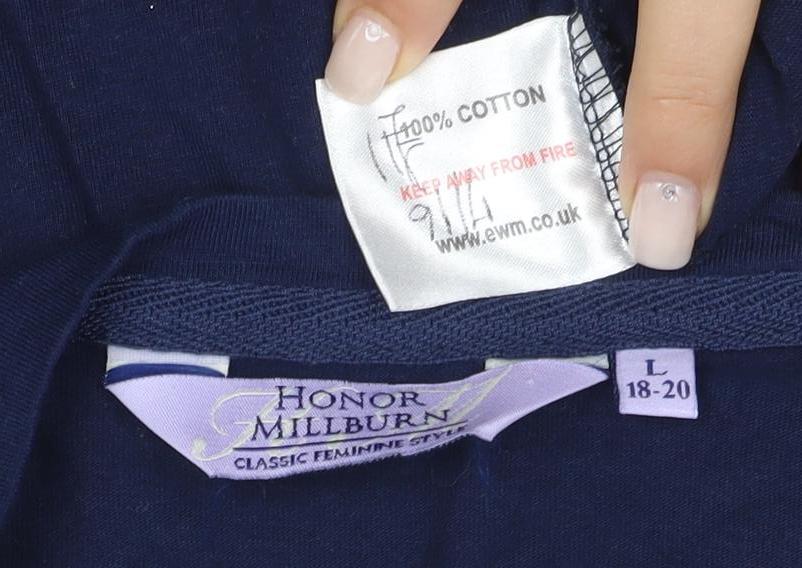 Honor Millburn Women's Blue Basic T-Shirt, Size L