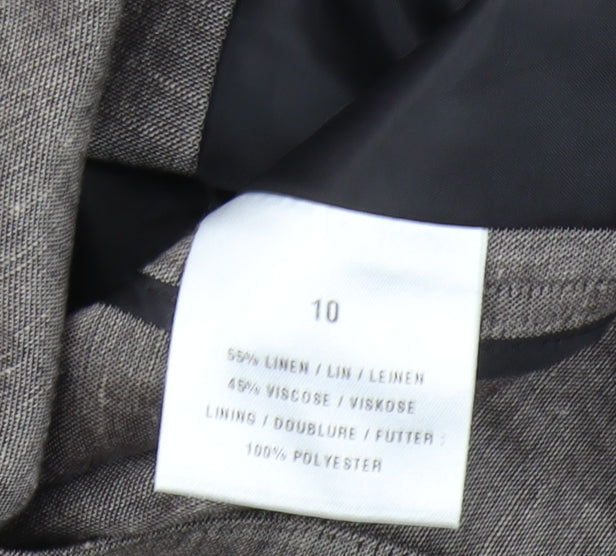 Windsmoor Brown Women's Blazer, Size 10, Linen Blend