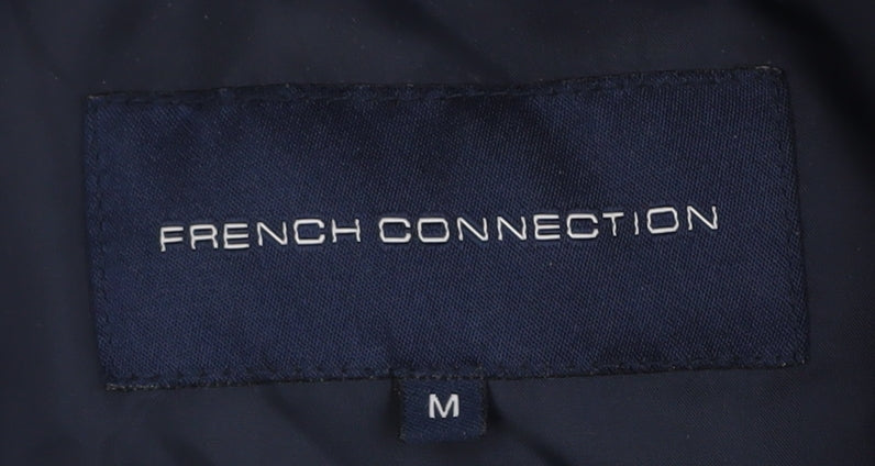 French Connection Men's Blue Parka Jacket - M