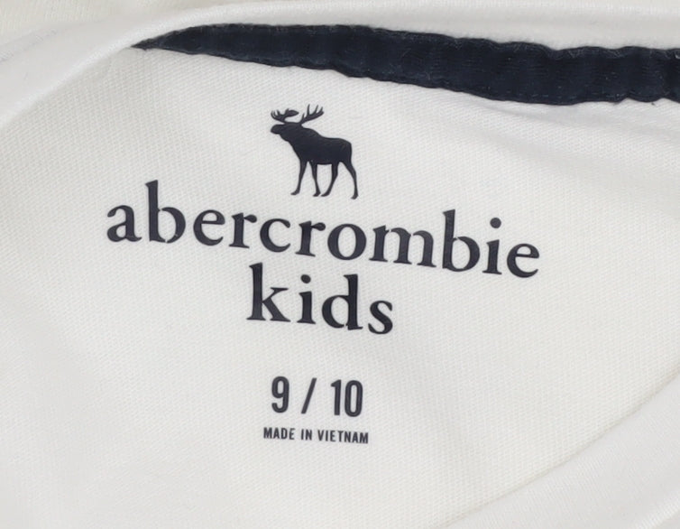 Abercrombie & Fitch Kids Boys White Basic T-Shirt Size 9-10 Years