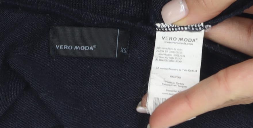 Vero Moda Women's Black Long Sheath Dress Size XS