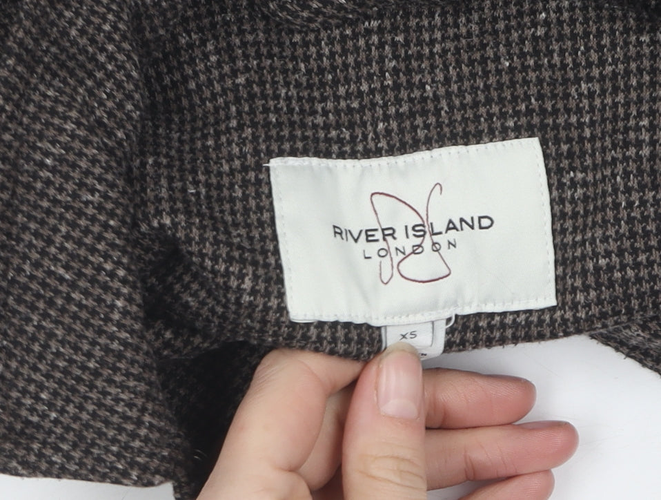 River Island Women's Brown Check Jacket XS Casual