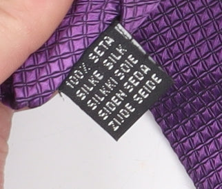Bäumler Men's Purple Geometric Silk Tie