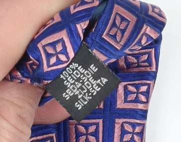 Daniel Hechter Men's Blue Silk Geometric Tie