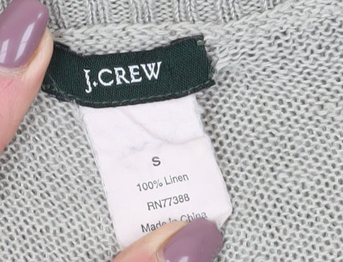 J. Crew Women's Grey Linen Pullover Jumper, Size S