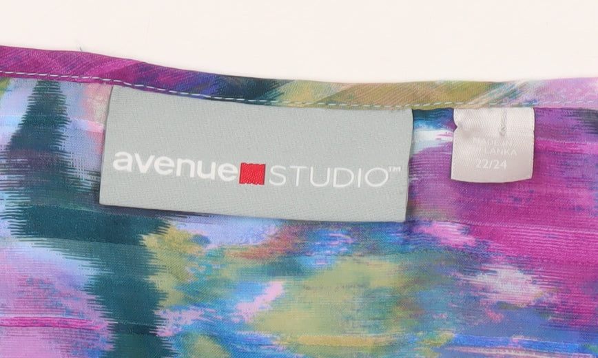 Avenue Studio Women’s Multicoloured Plus Blouse, Size 22