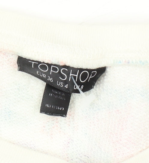Topshop Women's Multicoloured Floral Pullover Jumper