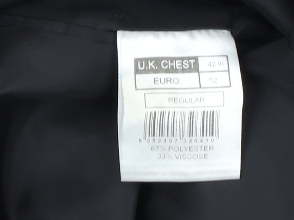 Thomas Nash Men's Black Regular Fit Blazer 42R