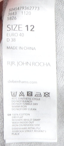 RJR. John Rocha Women's Ivory Cotton Jumper Size 12