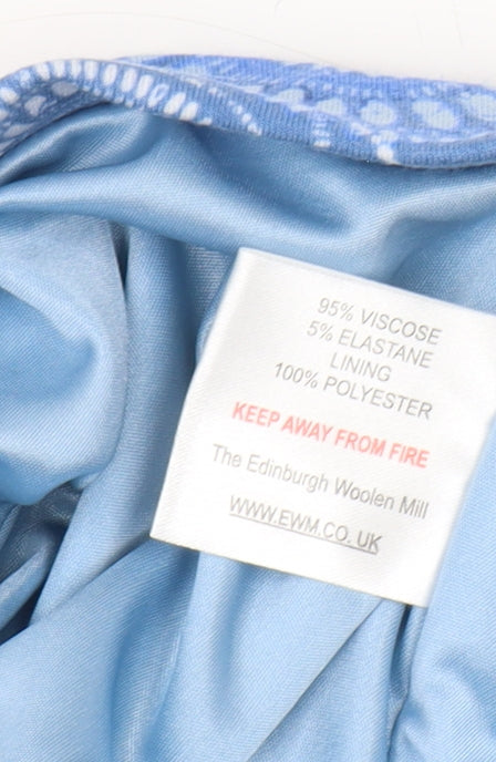 Brand and care label for Honor Millburn Women's Blue 12 A-Line Geometric Skirt