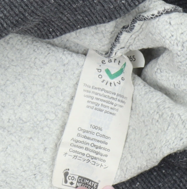 Earth Positive Men's Grey Graphic Print Sweatshirt S