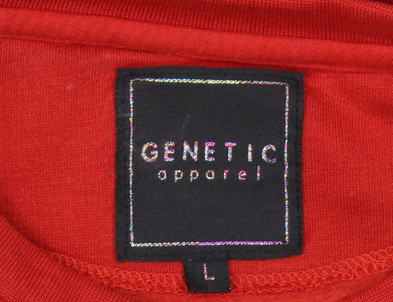 Genetic Apparel Men's Red L Pullover Sweatshirt