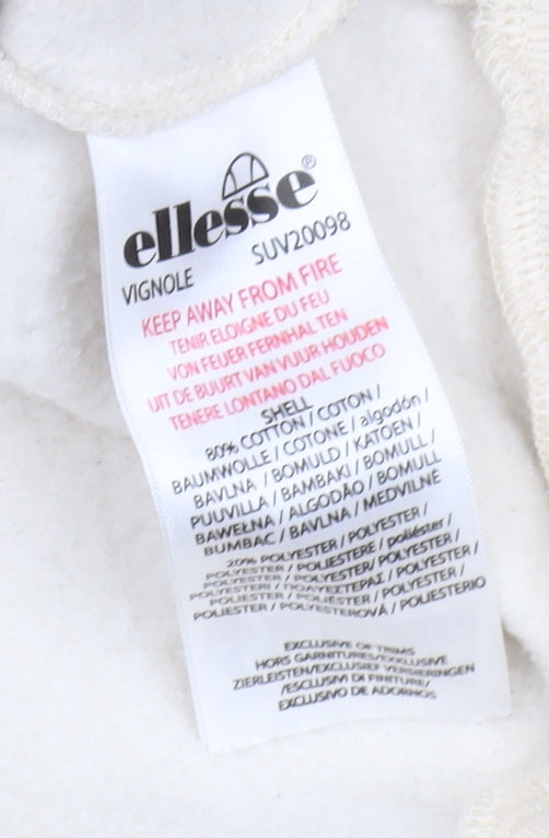 Ellesse Men's Beige M Pullover Hoodie, Fleece