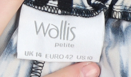 Wallis Women’s Geometric Trousers, Size 14, Multicoloured