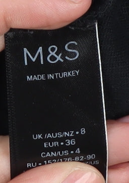 Marks & Spencer Black Women's Long Sleeve Dress UK 8