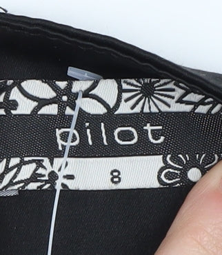 Pilot Women's Black One Shoulder Party Dress Size 8