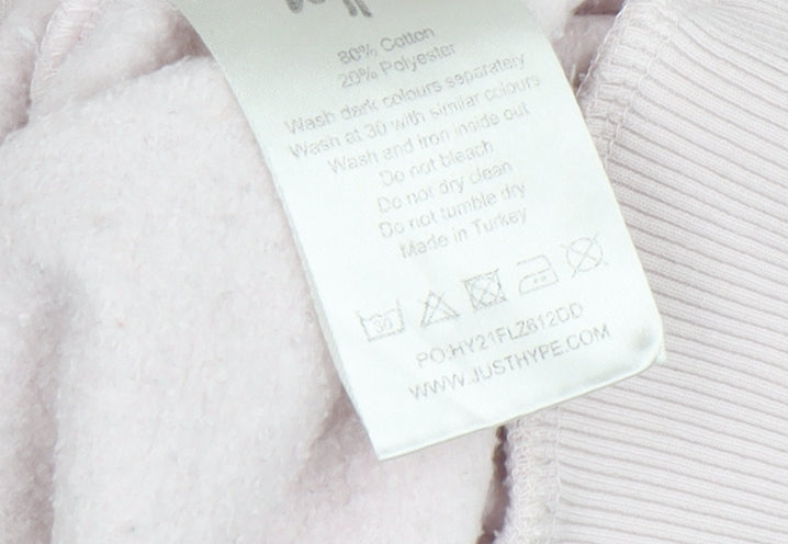Just Hype Women's Pink Pullover Hoodie, Size 10