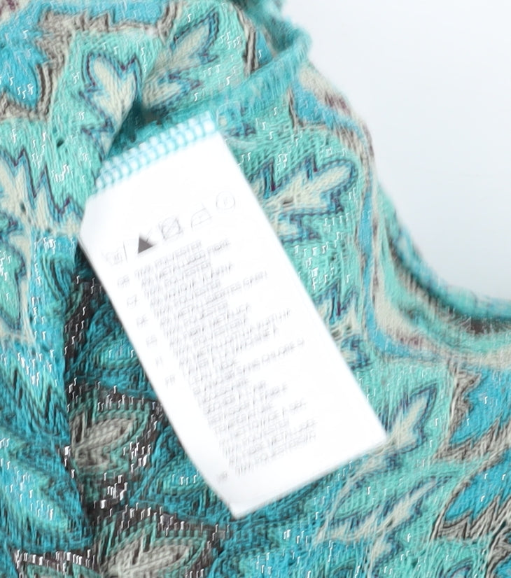 H&M Women’s Multicoloured Tank Top, Size S, Geometric Pattern