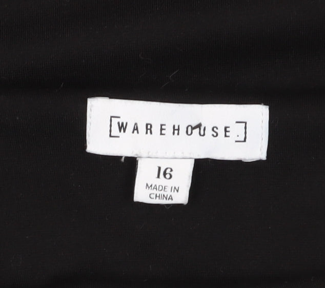 Warehouse Women's Black Shift Dress Size 16
