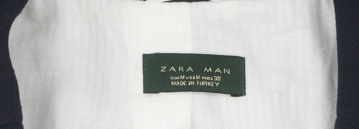 Zara Men's Navy Blazer, Sport Coat M