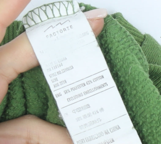 Factorie Men's Green Pullove Sweatshirt Medium