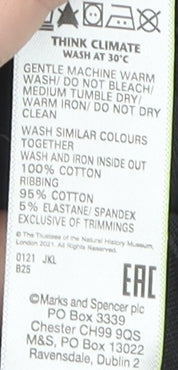 Marks & Spencer Boys Black Dinosaur Graphic T-Shirt 12-13Y