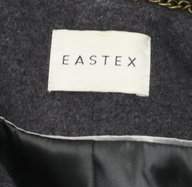 Eastex Women's Grey Wool Blend Mid-Length Overcoat
