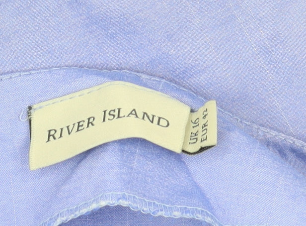 River Island Women's Blue Bodycon Dress Size 6