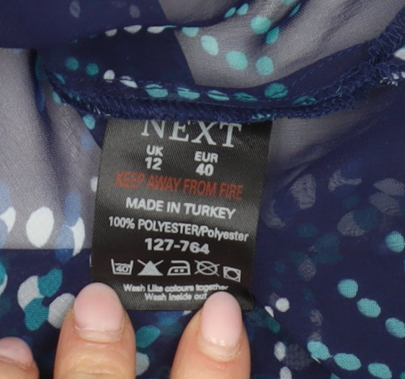Next Women's Multicoloured V-Neck Blouse Size 12