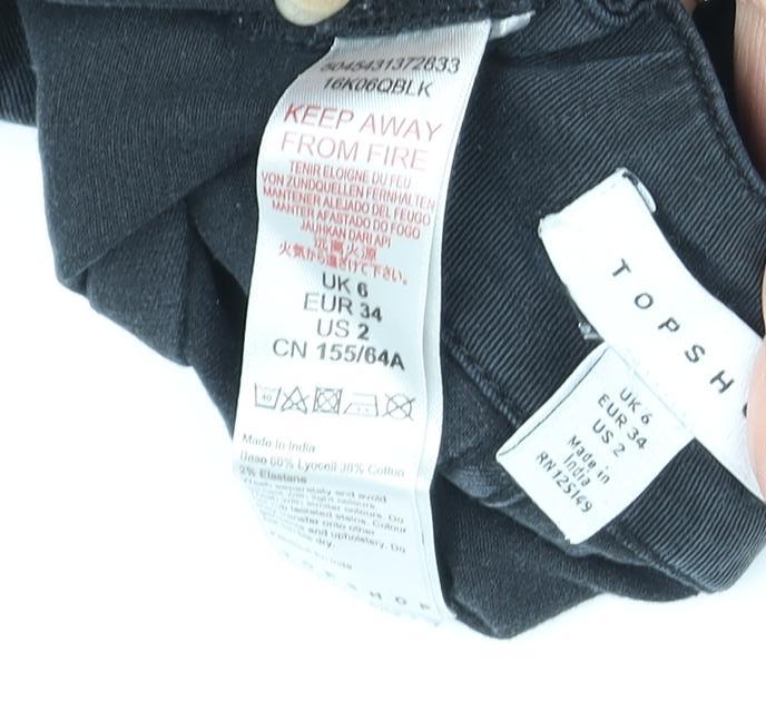 Topshop Women's Black Cropped Trousers Size 34