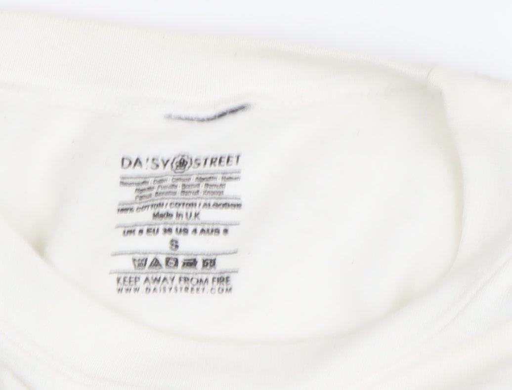 Daisy Street Women's White Pullover Sweatshirt S