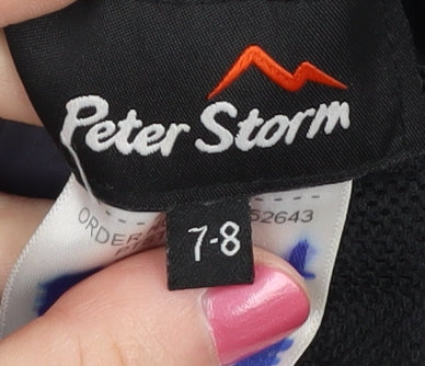 Peter Storm Boys' Black Windbreaker Jacket 7-8 Years
