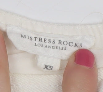 Mistress Rocks Women's White Cropped Top XS