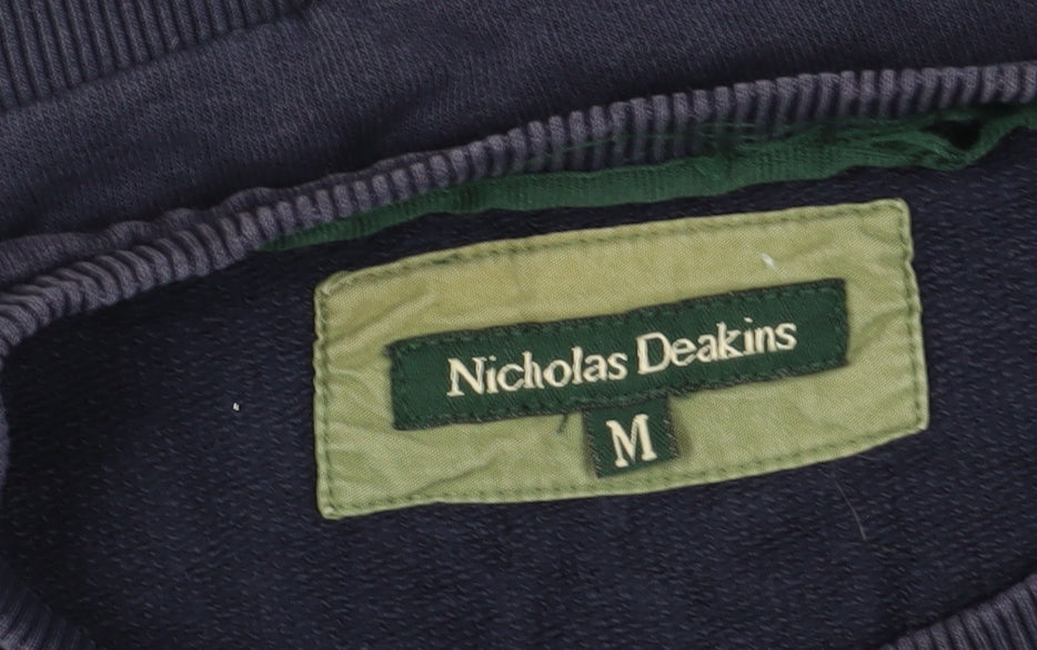 Nicholas Deakins Men's Blue Pullover Sweatshirt M