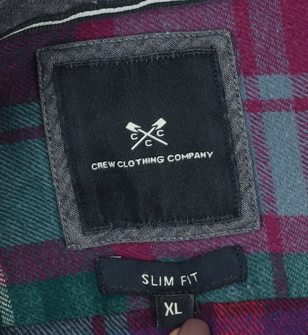 Crew Clothing Multicoloured XL Slim Fit Plaid Shirt