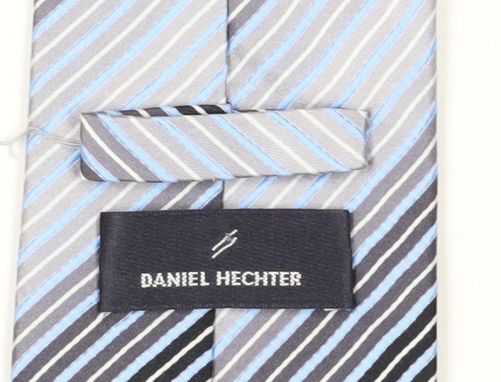 Daniel Hechter Men's Striped Blue Silk Tie