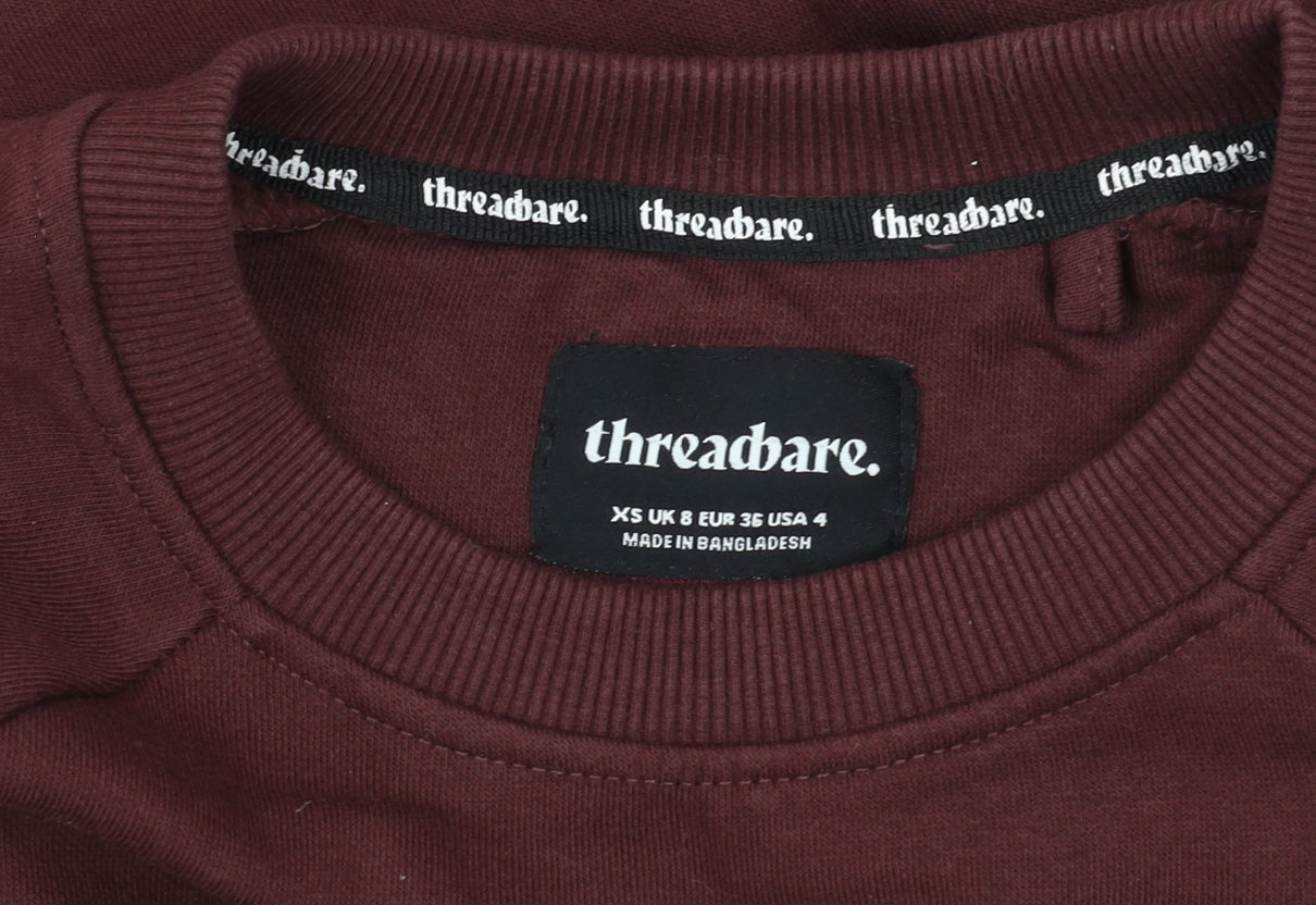 Threadbare Women's Brown XS Sweatshirt Dress