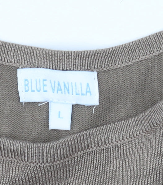 Blue Vanilla Women's Brown Asymmetrical Pullover Jumper