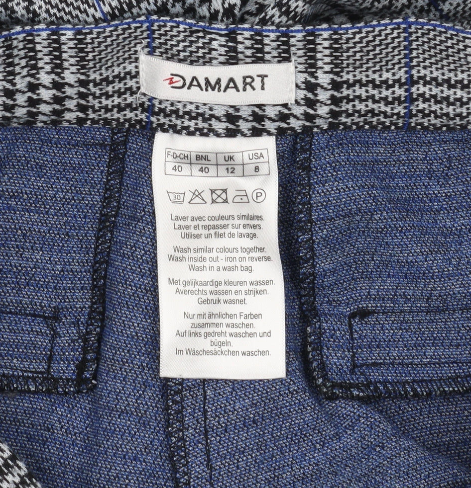 Damart Women's Plaid Dress Pants, Size 12, Multicoloured